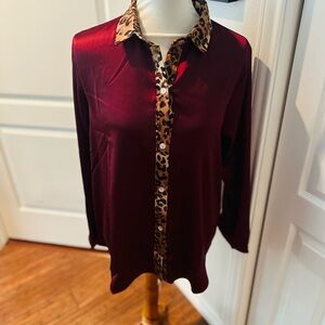 NWOT maroon blouse